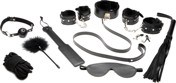 Hook Up 10 Piece Plush Bondage Set