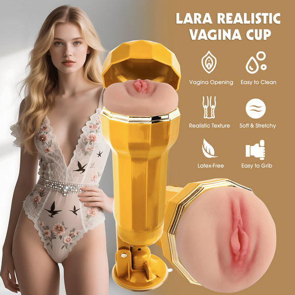 Lara Realistic Vagina Vibrating Cup