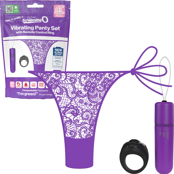Vibrating Panty Set W/ Remote Ring 4t High Pitch Treble