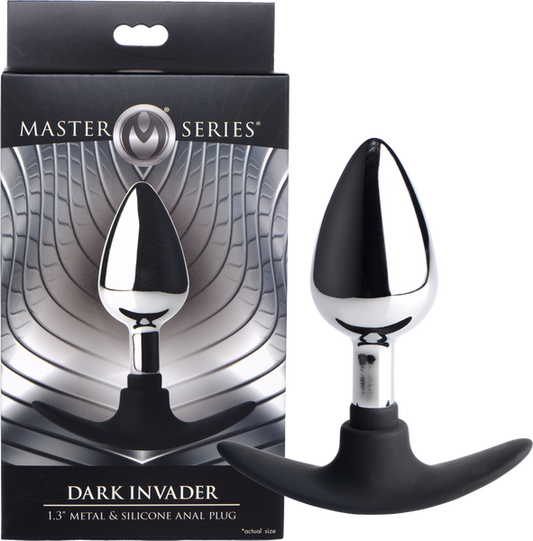 Dark Invader Metal And Silicone Anal Plug - Medium
